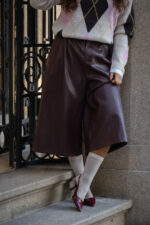 CULOTTE BORDEAUX EM ECOPELE PONTO CHIC - Image 4