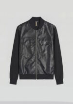 CASACO BOMBER PRETO EM EFEITO CROCO ANTONY MORATO