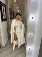 VESTIDO EM VELUDO BEGE COM ARGOLA DIXIE - Image 2