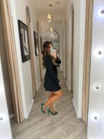 VESTIDO PRETO ESTILO BLAZER COM FECHO FRONTAL IMPERIAL - Image 3