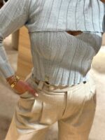 TOP TRICOT TEXTURADO AZUL CLARO SAHOCO - Image 5