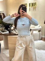 TOP TRICOT TEXTURADO AZUL CLARO SAHOCO - Image 4