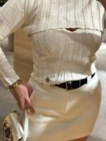 SAIA  BEGE EM TECIDO ESTRUTURADO PONTO CHIC - Image 3