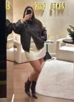 CASACO CASTANHO EM ECOPELE PONTO CHIC - Image 3