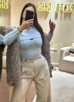 TOP TRICOT TEXTURADO AZUL CLARO SAHOCO