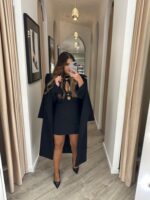 VESTIDO PRETO COM DETALHES DOURADOS IMPERIAL - Image 4