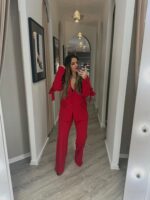 CALÇA VERMELHA DE CORTE CLÁSSICO IMPERIAL