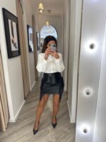 CAMISA BRANCA COM MANGAS BALÃO PONTO CHIC - Image 5