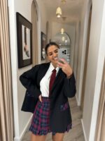 BLAZER PRETO COM DETALHES XADREZ DIXIE