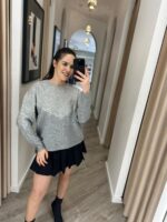 CAMISOLA DE MALHA DUPLO CINZA PONTO CHIC - Image 4