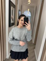 CAMISOLA DE MALHA DUPLO CINZA PONTO CHIC - Image 3