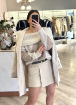 CAMISOLA DE MALHA PADRAO LOSANGOS PONTO CHIC - Image 3