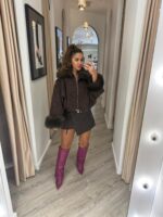 CASACO BOMBER CASTANHO PONTO CHIC - Image 3