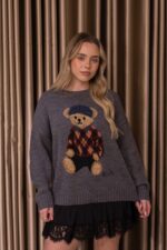 CAMISOLA CINZA COM URSO DIXIE