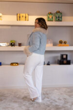 CASACO AZUL CLARO COM PÊLO PONTO CHIC - Image 9