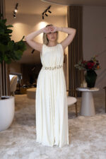 VESTIDO COMPRIDO COM APLICAÇÃO DOURADAS LANÇA PERFUME - Image 2