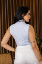 BODY AZUL CLARO SEM MANGAS PONTO CHIC - Image 3