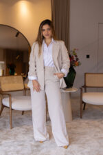 CALÇA BEGE DE ALFAIATARIA DIXIE