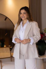 BLAZER BEGE DE ALFAIATARIA DIXIE