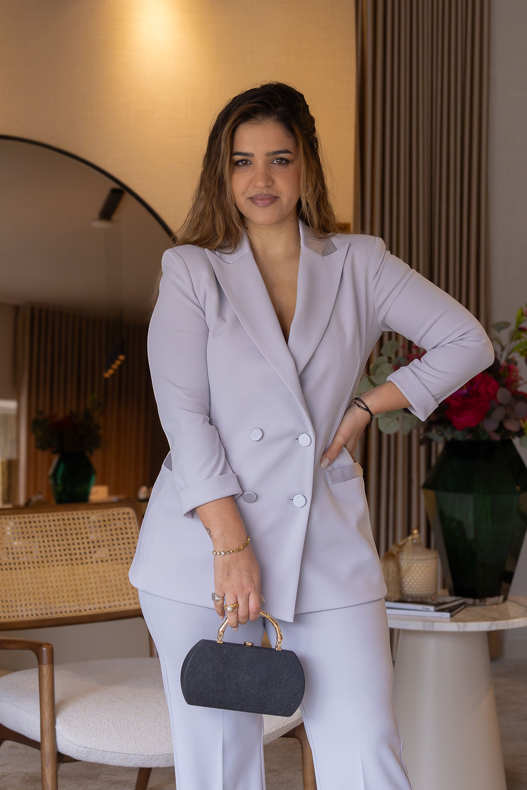 IMG_3024 BLAZER CINZA CLARO DE CORTE ELEGANTE IMPERIAL - Image 1