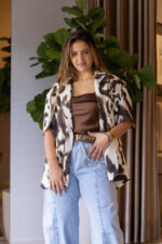 TOP CACAU ACETINADO DE ALÇAS IMPERIAL - Image 2