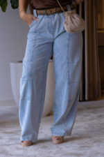 CALÇA JEANS DENIM COM CINTO DIXIE - Image 2