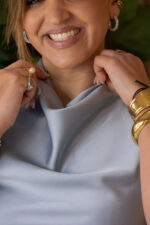 TOP AZUL COM DECOTE DRAPEADO E FRANJAS IMPERIAL - Image 3