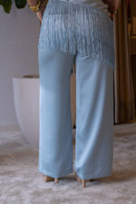 CALÇA  AZUL DE CINTURA SUBIDA COM CORTE RETO IMPERIAL - Image 3