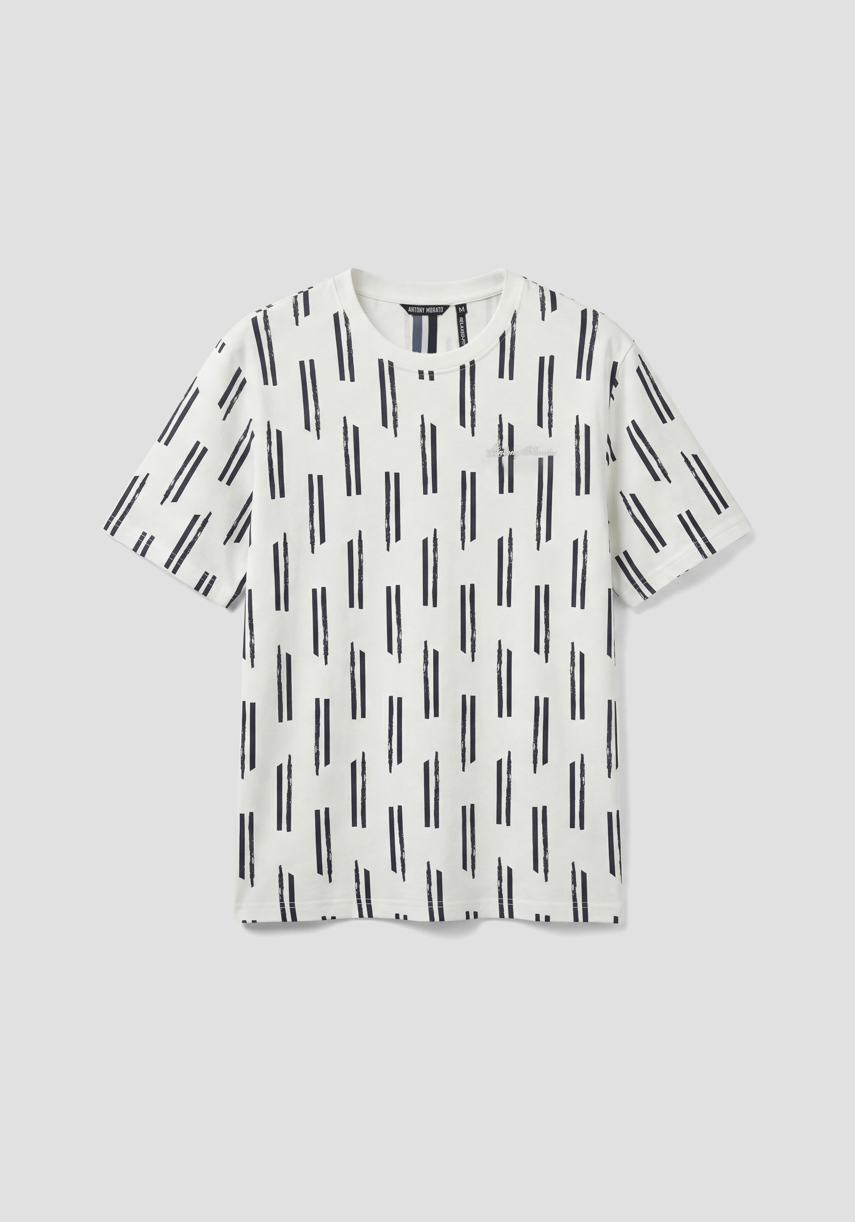 MMKS02626-FA140291-7139_01 T SHIRT BRANCA COM PADRÃO DUPLA RISCA ANTONY MORATO - Image 1