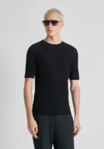 T-SHIRT PRETA CANELADA ANTONY MORATO