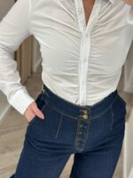 CAMISA BRANCA FRANZIDA PONTO CHIC - Image 3