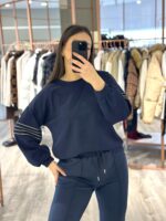 CAMISOLA COM DETALHE DE CORRENTES AZUL MARINHO PONTO CHIC - Image 2