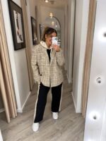 CASACO XADREZ BEGE PONTO CHIC - Image 3