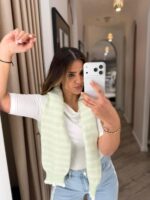 CAMISOLA COM DECOTE DRAPEADO BRANCA PONTO CHIC - Image 4