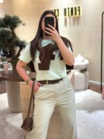 T-SHIRT VERDE MENTA PONTO CHIC