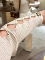 CAMISOLA CANELADA COM GOLA ALTA E DETALHE NAS MANGAS PONTO CHIC - Image 3