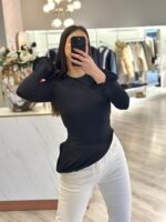 CAMISOLA PRETA MANGA COMPRIDA PONTO CHIC