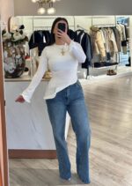 CAMISOLA BRANCA MANGA COMPRIDA PONTO CHIC - Image 4