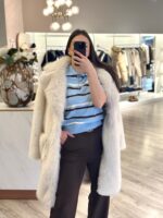 POLO DE MALHA AZUL COM RISCAS EM TONS SUAVES PONTO CHIC - Image 2