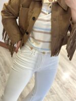 CALÇA DE GANGA FLARE CRU COM BOTÕES DOURADOS PONTO CHIC - Image 3