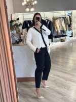 CALÇA PRETA COM CINTURA ELÁSTICA E CORDÃO PONTO CHIC - Image 4