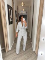 CALÇA CINZA CLARO CORTE RETO IMPERIAL