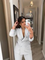 BLAZER CINZA CLARO DE CORTE ELEGANTE IMPERIAL - Image 2