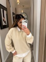 CAMISOLA COM DETALHE DE CORRENTES BEGE PONTO CHIC