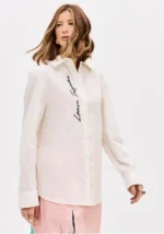 CAMISA BRANCA COM LOGÓTIPO BORDADO LANÇA PERFUME - Image 3