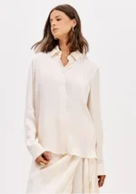 CAMISA ALONGADA ACETINADA LANÇA PERFUME