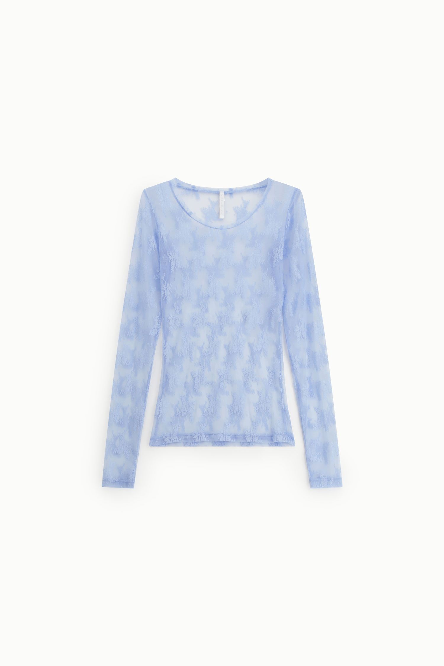 01610_TW91LMX_F CAMISOLA EM TULE AZUL COM PADRÃO FLORAL IMPERIAL - Image 1