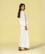 SAIA BEGE DE MALHA RENDADA RUGA - Image 3