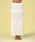 SAIA BEGE DE MALHA RENDADA RUGA - Image 4