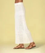 SAIA BEGE DE MALHA RENDADA RUGA - Image 5